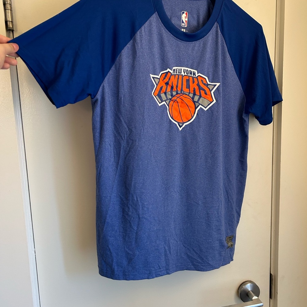 NBA Blue and Orange New York Knicks Short Sleeve Tee